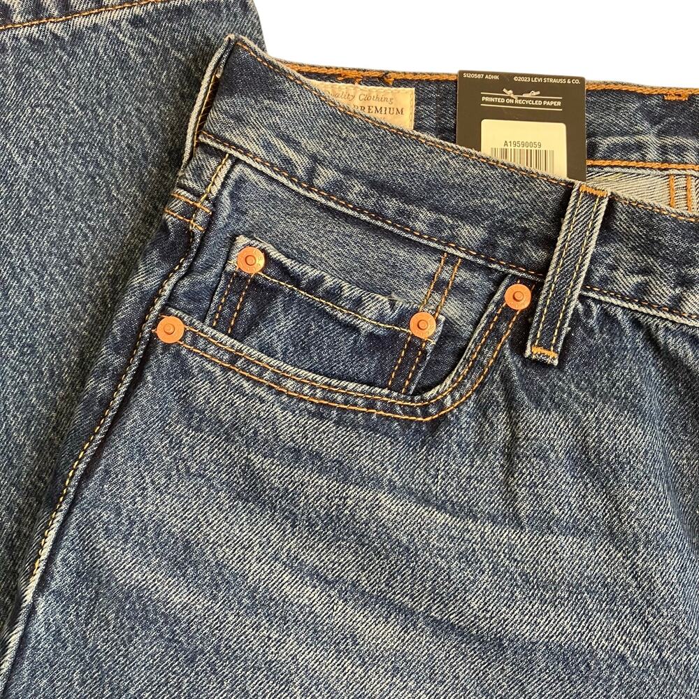 Levi’s Premium Sz 28x30 501 '90s Women's Jeans in Flash Full Dark Wash Retro - Picture 11 of 16